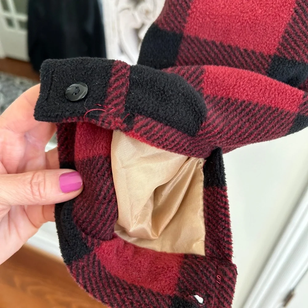 Aeropostale Sherpa lined hooded plaid jacket - Picture 8 of 12